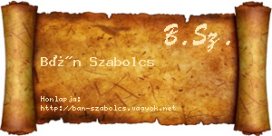 Bán Szabolcs névjegykártya